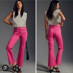 ANTHROPOLOGIE Pilcro The Yaya Mid-Rise Crop Flare Jeans (Size 28)
